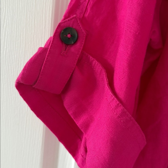 Chicos Linen Cropped Trench Jacket - Picture 7 of 9